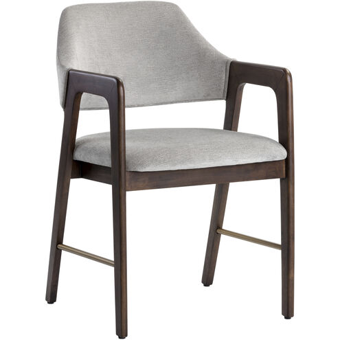 Milton Smoke Acacia / Polo Club Stone Dining Armchair